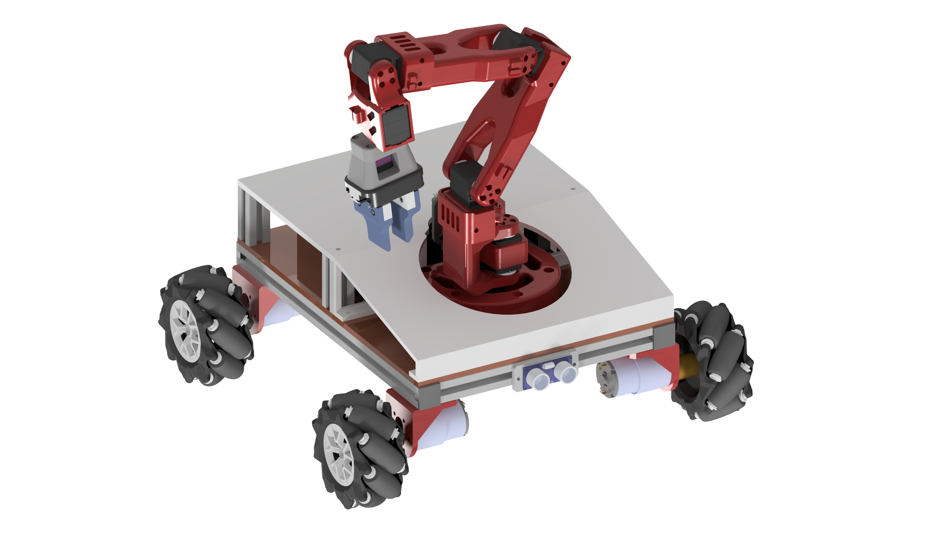 mecanum four wheel drive robotic drone